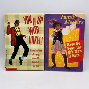 Steve Urkel Book Lot if 2 Books Paperback FAMILY MATTERS Urk Man Yuk It VTG 90s